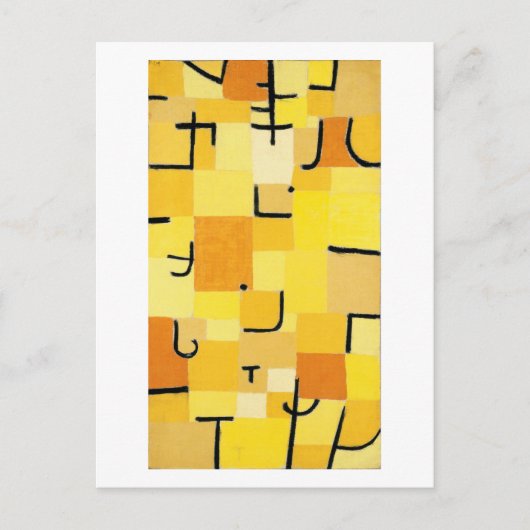 キャラクターインイエロー抽象芸術ポールクレー ポストカード (正面)