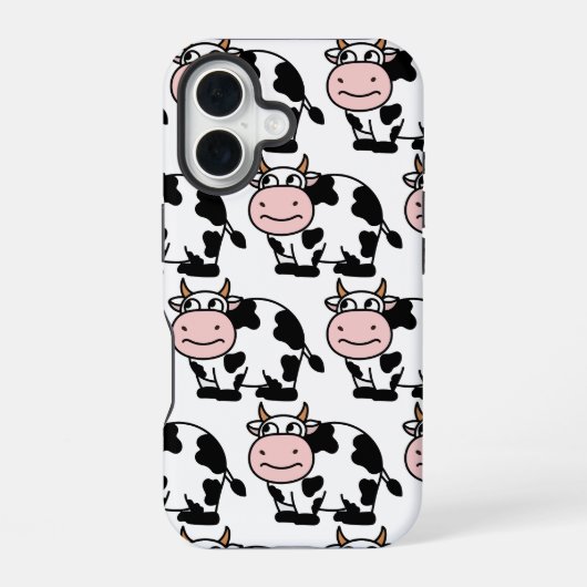"キャラクターカウ柄iPhoneケース iPhone 16ケース (裏面)
