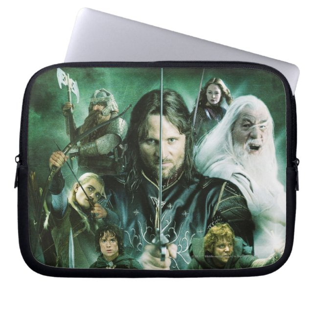 キャラクターコラージュ ラップトップスリーブ (正面)