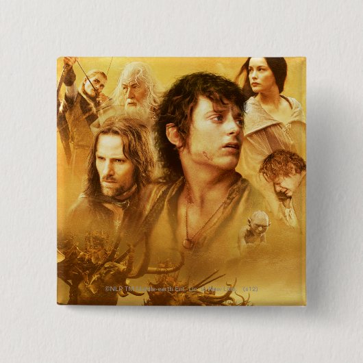 キャラクターコラージュ 缶バッジ (正面)