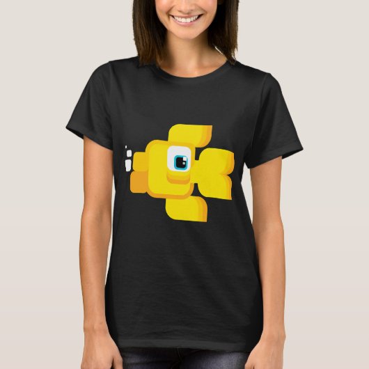 キャラクターゴールドフィッシュ - イエロー Tシャツ (正面)