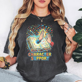キャラクターサポートブック ハイタッチ 冗談 Tシャツ