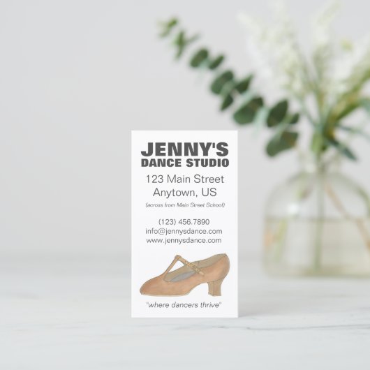 キャラクターシューダンス先生スタジオ振付家 名刺 (スタンド正面)