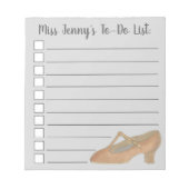 キャラクターシューダンス先生振付家リスト ノートパッド (正面)