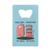 キャラクターステーキ&ソースカスタムBBQシェフ クレジットカード栓抜き (裏面)