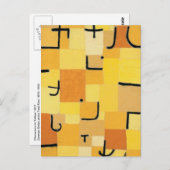 キャラクターズインイエロー抽象芸術Paul Klee ポストカード (正面/裏面)