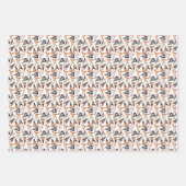 キャラクタードッグラッピング紙セット3 ラッピングペーパーシート (正面2)