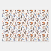 キャラクタードッグラッピング紙セット3 ラッピングペーパーシート (正面)