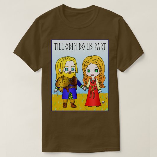キャラクターバイキングカップル Tシャツ (デザイン正面)