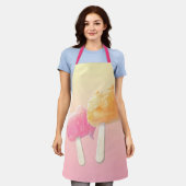 キャラクターポプシクル エプロン (着用した状態)