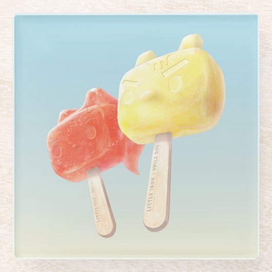 キャラクターポプシクル ガラスコースター (正面)