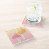 キャラクターポプシクル ガラスコースター (アングル)