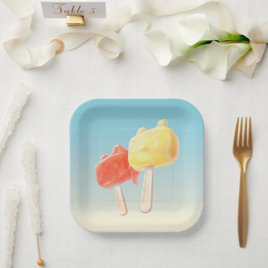 キャラクターポプシクル ペーパープレート (ウェディング)