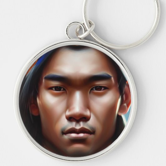 キャラクター先住民メン キーホルダー (正面)