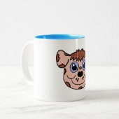 キャラクター犬の頭 ツートーンマグカップ (正面左)