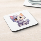 キャラクター猫のイラスト コースター (左側)