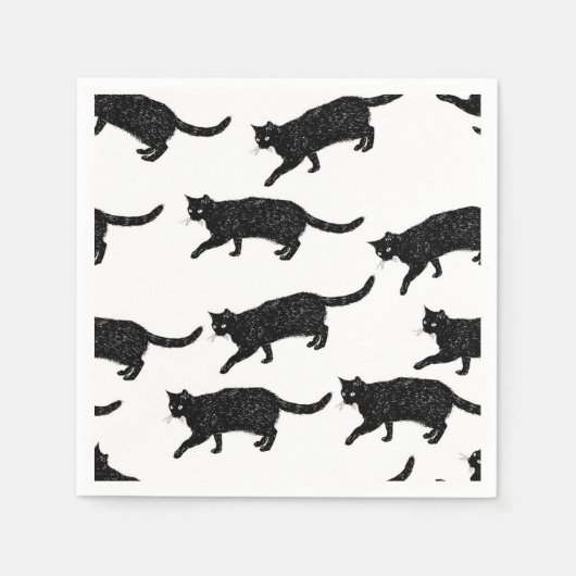キャラクター猫のイラスト スタンダードカクテルナプキン (正面)