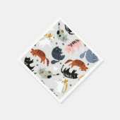 キャラクター猫のイラスト スタンダードカクテルナプキン (角)