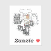 キャラクター猫 シール (シート)