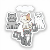 キャラクター猫 シール (正面)