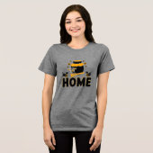 キャラクター蜂と蜂蜜瓶の「HOME」Tシャツ トライブレンドTシャツ (正面全面)