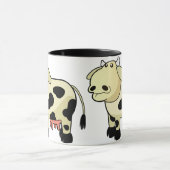 キャラクター酪農牛の陶器マグカップ マグカップ (中央)