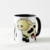 キャラクター酪農牛の陶器マグカップ マグカップ (正面右)