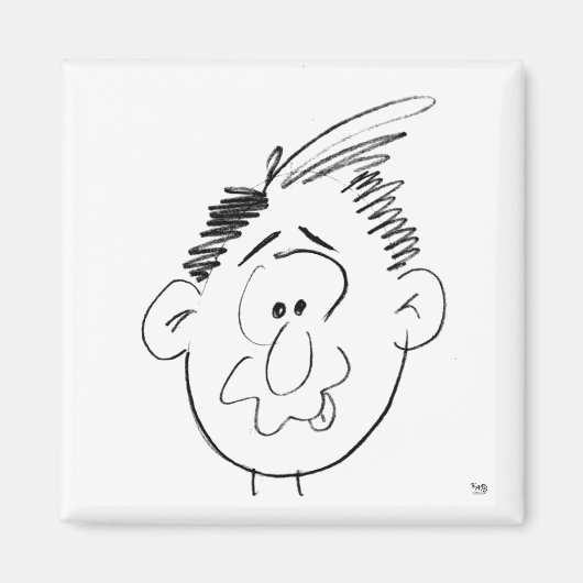 キャラクター間抜け顔マンアニミ マグネット (正面)