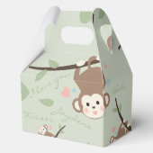 キャラクター モンキー パステル グリーン お菓子箱 フェイバーボックス (裏面)