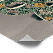 キャラクター「寿」の型枠のワインの花瓶 ポスター (角)