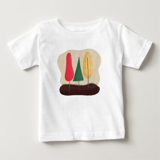 キャラクター, 森, 木々 ベビーTシャツ (正面)