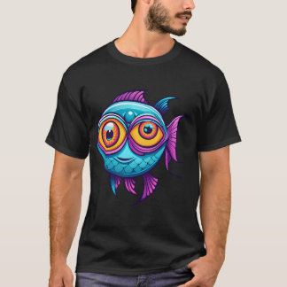 キャラクター,魚 Tシャツ