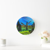 キャラニッシュの石 ラウンド壁時計 (ホーム)