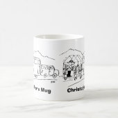 キャラバンと温室が車で牽引 コーヒーマグカップ (中央)