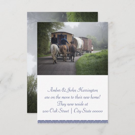 キャラバンと馬の移動発表 案内状 (正面/裏面)