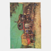 キャラバンに添えてのジプシーたち by ヴィンセント・ヴァン・ゴッホ キッチンタオル (縦)