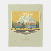 キャラバンのキャンプ フリースブランケット (正面)