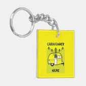 キャラバンアートギフト – Love My Caravan キーホルダー (正面左)