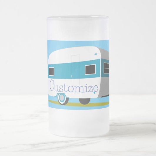 キャラバンキャンパーRVサンダー_コーブ フロストグラスビールジョッキ (中央)