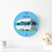 キャラバンキャンパーRVサンダー_コーブ ラージ壁時計 (ホーム)