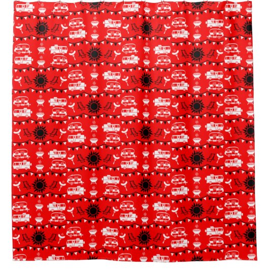 キャラバンキャンピングデコール シャワーカーテン (正面)