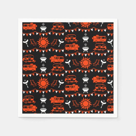 キャラバンキャンピングデコール スタンダードカクテルナプキン (正面)