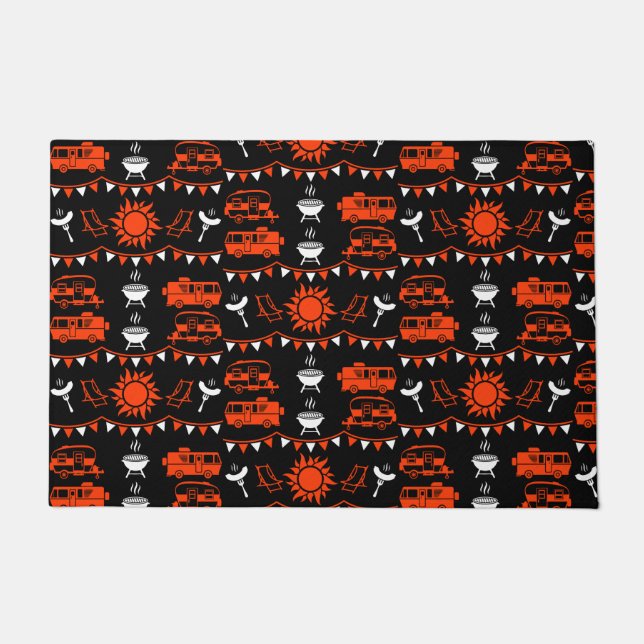 キャラバンキャンピングデコール ドアマット (正面)