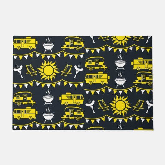 キャラバンキャンピングデコール ドアマット (正面)