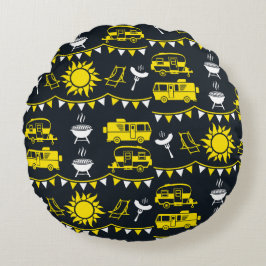 キャラバンキャンピングデコール ラウンドクッション