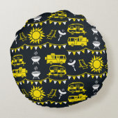 キャラバンキャンピングデコール ラウンドクッション (裏面)