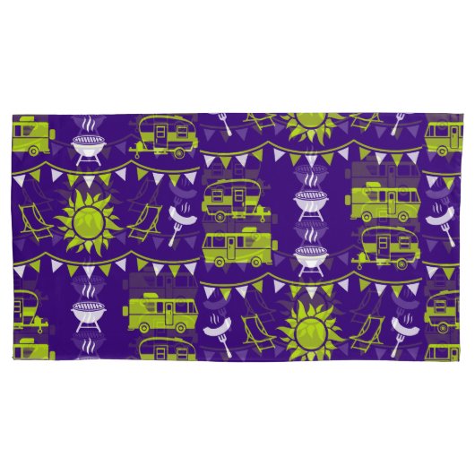 キャラバンキャンピングデコール 枕カバー (正面左)