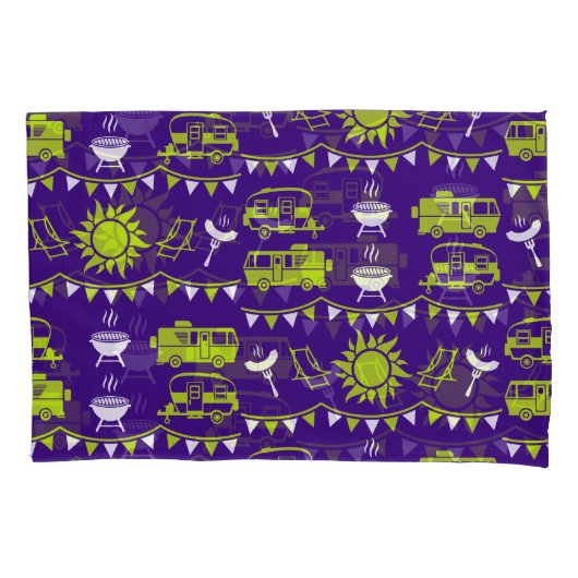 キャラバンキャンピングデコール 枕カバー (正面)