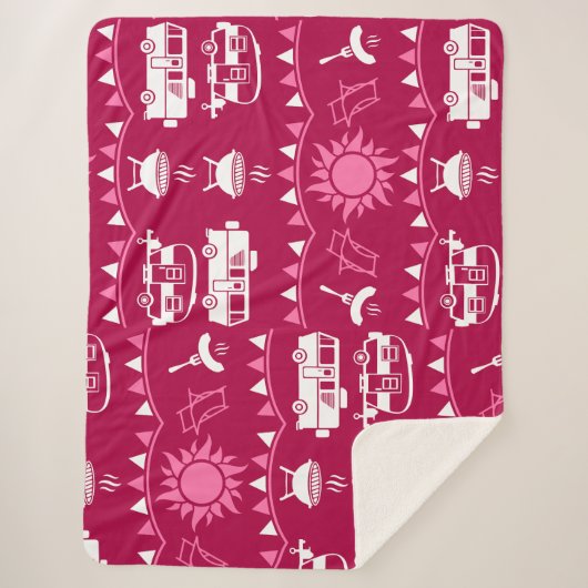 キャラバンキャンピングホームデコール シェルパブランケット (正面)