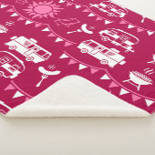 キャラバンキャンピングホームデコール シェルパブランケット (3/4)